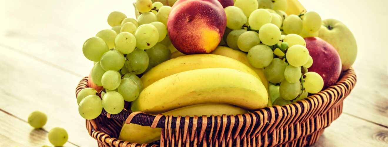 Several Fruits in Brown Wicker Basket