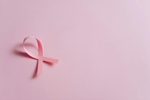 Pink Ribbon on Pink Surface