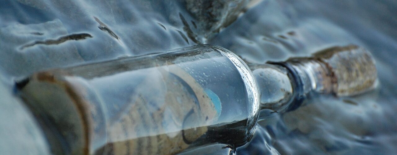 water, nature, bottle, message in a bottle, glass, sea, close-up
